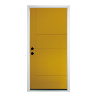 Finished Fiberglass Entry Door with Brickmould & High Quality Vinyl Frame
