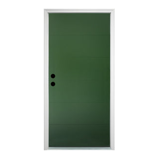 Finished Fiberglass Entry Door with Brickmould & High Quality Vinyl Frame