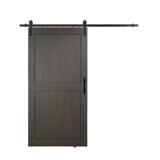 SUMMIT PINES Barn Door with Sliding Door Hardware Kit, Covered with Water-Resistant PVC Surface, P001