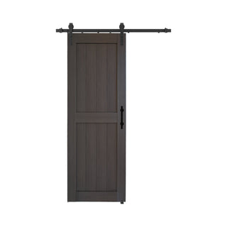 SUMMIT PINES Barn Door with Sliding Door Hardware Kit, Covered with Water-Resistant PVC Surface, P001