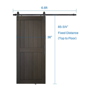 SUMMIT PINES Barn Door with Sliding Door Hardware Kit, Covered with Water-Resistant PVC Surface, P001