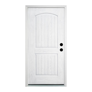 SUMMIT PINES 36 X 80 Inches Knock-Down Fiberglass Exterior Door With Brickmould, Hand Inswing