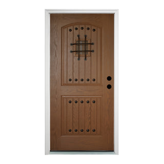 Retro Speakeasy Fiberglass Door With Brickmould